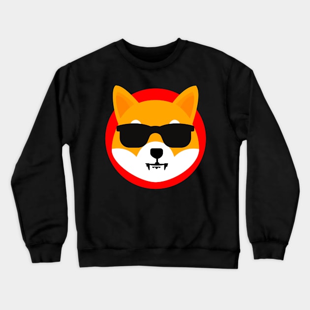 Cool Summer Shiba Inu Sunglasses Crypto Crewneck Sweatshirt by Meow_My_Cat